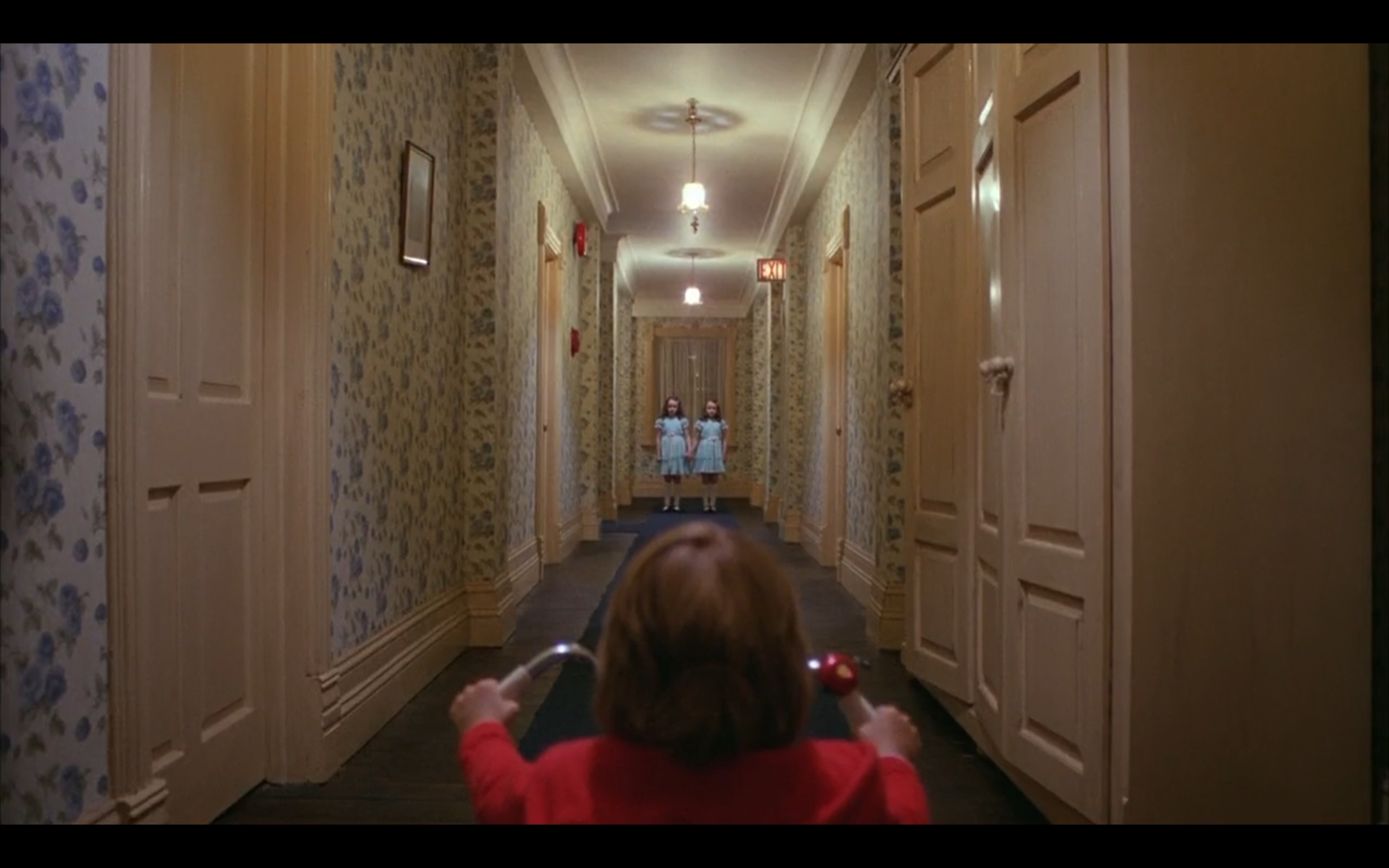 Danny Torrance sees disturbing visions while exploring the Overlook Hotel.